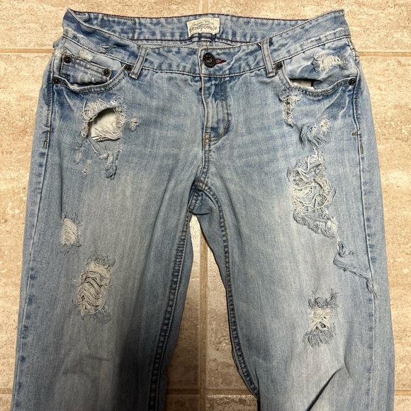đź’™EUC -AEROPOSTALE DISTRESSED CHELSEA BOOTCUT JEANS SZ 7-8 LONGđź’™ - Picture 1 of 11